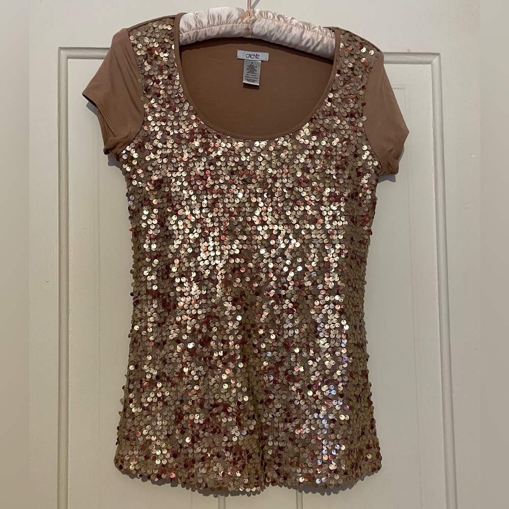 ***Sale***Cache Sequin Tee Originally $25
